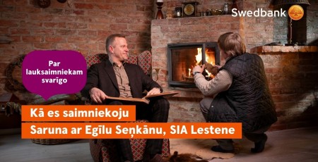 Saruna ar piena lielsaimnieku, SIA Lestene valdes priekšsēdētāju Egīlu Seņkānu