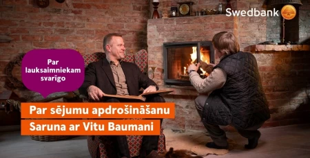 Saruna ar &quot;LATRAPS&quot; sējumu apdrošināšanas vadītāju Vitu Baumani
