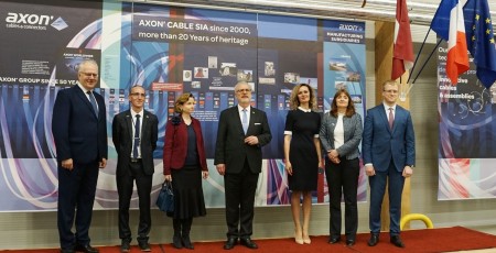 Kabeļu ražotājs Axon Cable atklāj jaunu rūpnīcu Daugavpilī