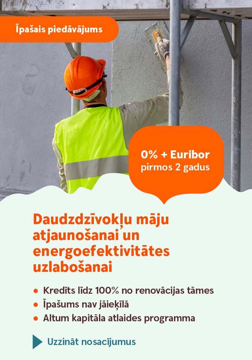 Īpašais piedāvājums daudzdzīvokļu māju atjaunošanai un energoefektivitātes uzlabošanai